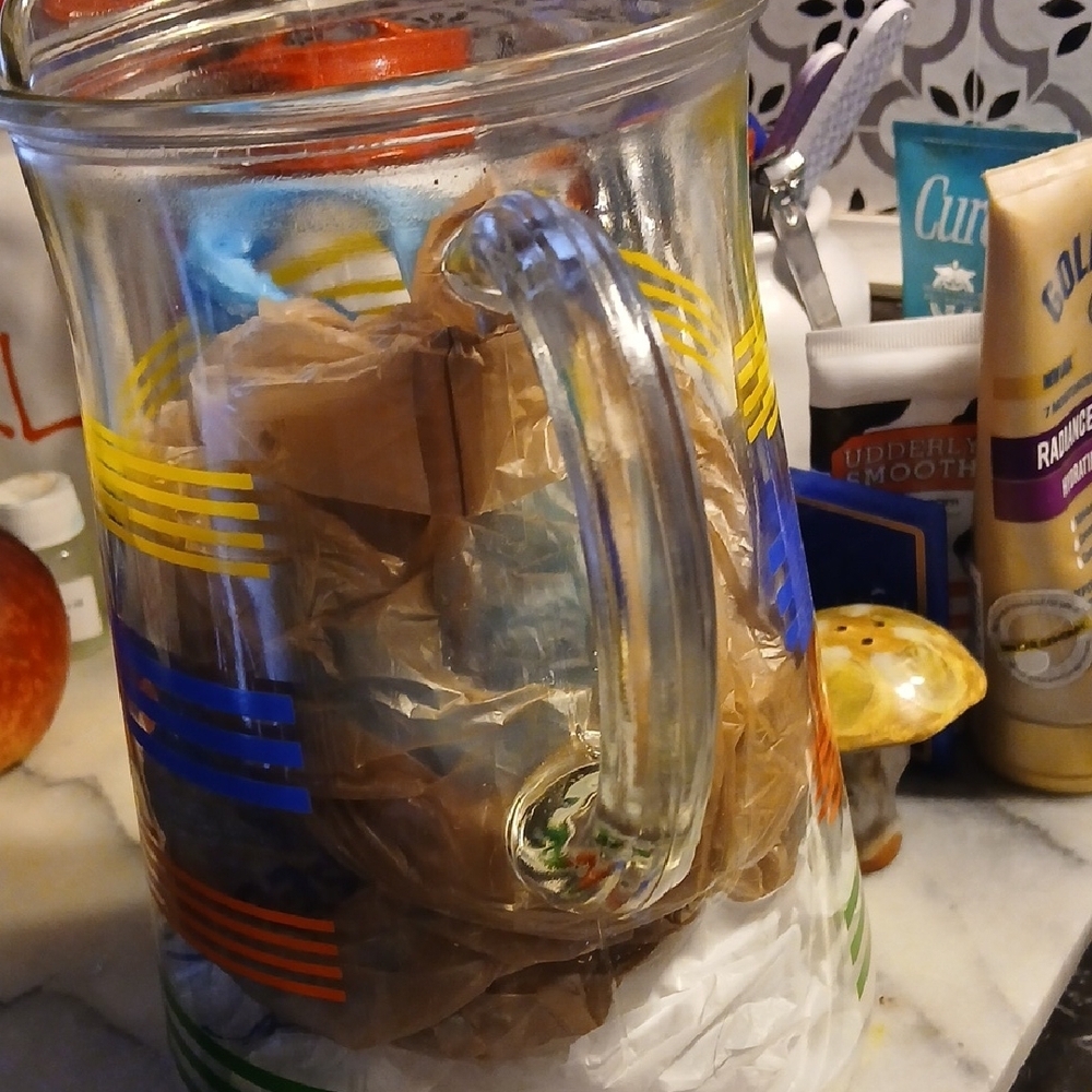 Colorful Striped Glass Pitcher - Picture 5 of 6